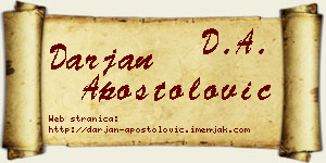 Darjan Apostolović vizit kartica